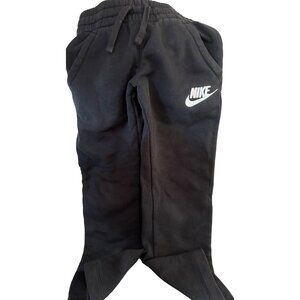 Nike Black Standard Fit Joggers Pants Kids Small  Cotton/Polyester Blend